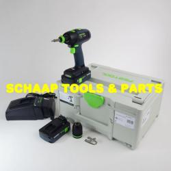 Accu Schroefboormachine T 18+3 Plus met accu's en lader in Systainer³ M 187 met frontgreep | 576446